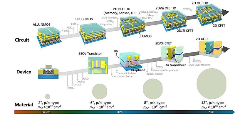 Chinese scholars jointly develop a roadmap for the development of information technology based on two-dimensional materials